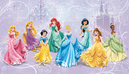 York Wallcoverings RoomMates Disney Princess Royal Debut Wall Mural Whimsical Licensed Multicolor  Wallpaper - JL1280M