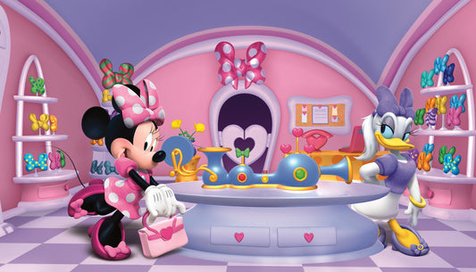 York Wallcoverings RoomMates Minnie Fashionista Wall Mural Kids Licensed Multicolor  Wallpaper - JL1302M
