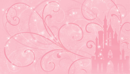 York Wallcoverings RoomMates Princess Scroll Castle Chair Rail Wall Mural Kids Licensed Pinks  Wallpaper - JL1316M