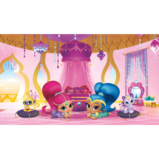 York Wallcoverings RoomMates Shimmer and Shine Genie Palace XL Chair Rail Wall Mural Whimsical Licensed Multicolor  Wallpaper - JL1386M