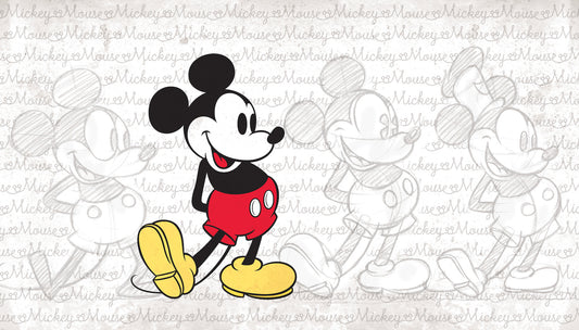 York Wallcoverings RoomMates Mickey Mouse - Classic Mickey XL Chair Rail Wall Mural Kids Licensed Multicolor  Wallpaper - JL1404M