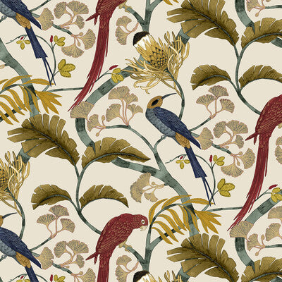 KRAVET COUTURE LIVING BRANCHES PRINT--ANIMAL/INSECTS-BOTANICAL & FLORAL PEARL   - JMW1006.21.0