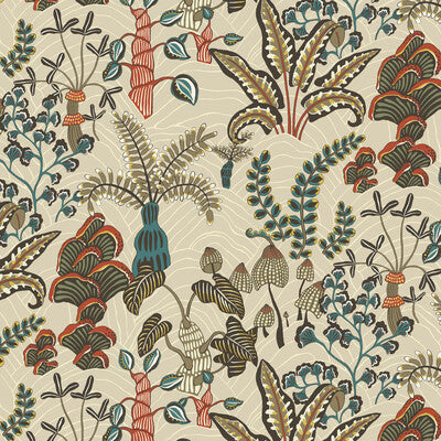 KRAVET COUTURE WOODLAND FLOOR PRINT---BOTANICAL & FLORAL EGGSHELL   - JMW1012.11.0