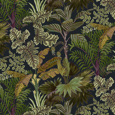 KRAVET COUTURE PALM GROVE PRINT---BOTANICAL & FLORAL ANTHRACITE   - JMW1013.21.0