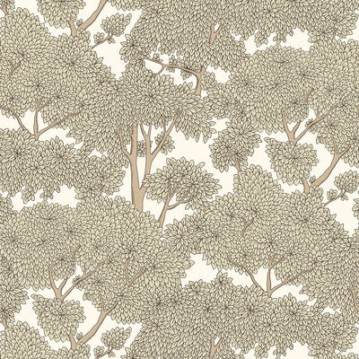 KRAVET COUTURE STOCKEND WOODS PRINT---BOTANICAL & FLORAL GRID IRON   - JMW1014.21.0