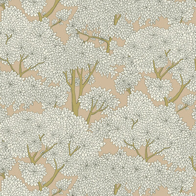 KRAVET COUTURE STOCKEND WOODS PRINT---BOTANICAL & FLORAL PYRITE   - JMW1014.31.0