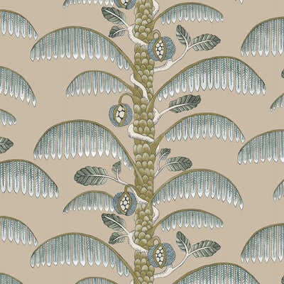 KRAVET COUTURE PALM STRIPE PRINT--BOTANICAL & FLORAL-STRIPES CYBERSPACE   - JMW1015.31.0