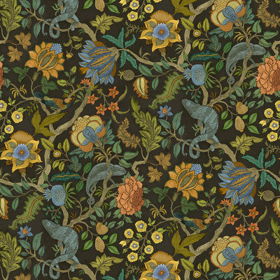 KRAVET COUTURE CHAMELEON TRAIL WP PRINT--ANIMAL/INSECTS-BOTANICAL & FLORAL BARISTA   - JMW1022.41.0