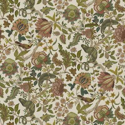 KRAVET COUTURE CHAMELEON TRAIL WP PRINT--ANIMAL/INSECTS-BOTANICAL & FLORAL STORM CLOUD   - JMW1022.51.0