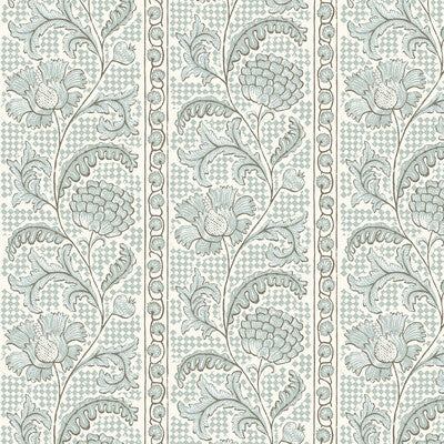 KRAVET COUTURE FLORAL CHECK PRINT--BOTANICAL & FLORAL-STRIPES POLISHED TEAK   - JMW1028.21.0