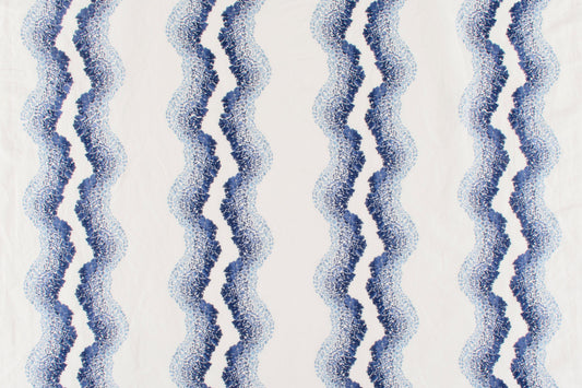 SCALAMANDRE OUTLET  FABRIC ANCHITA EMBROIDERY  FABRIC BLUE   - JM 00011635 NEW SKU # JM16350001