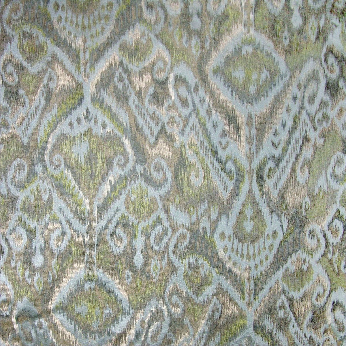 SCALAMANDRE  KALASIN FABRIC AQUA CHARTREUSE   - JM 00082676