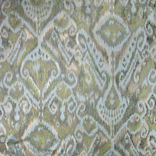 SCALAMANDRE  KALASIN FABRIC AQUA CHARTREUSE   - JM 00082676