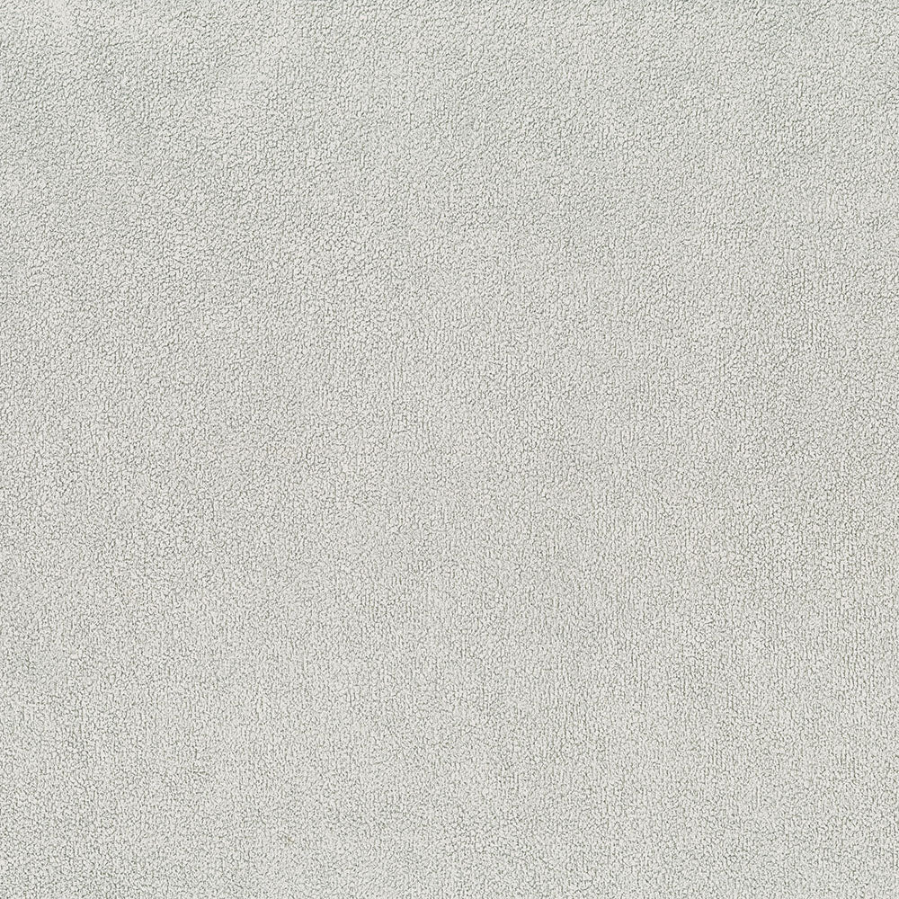 Close-up of light gray speckled textured fabric with fine grain, neutral upholstery style.