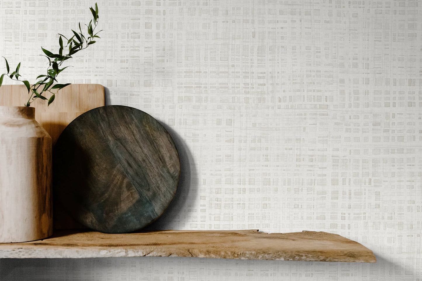 Seabrook Designs Japandi Style Ami Linen Rustic Off-White Matte  - JP10100