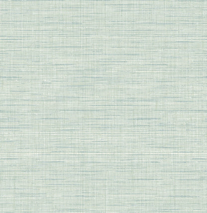 Pale blue-gray linen-textured fabric with subtle crosshatch weave; upholstery or drapery material.