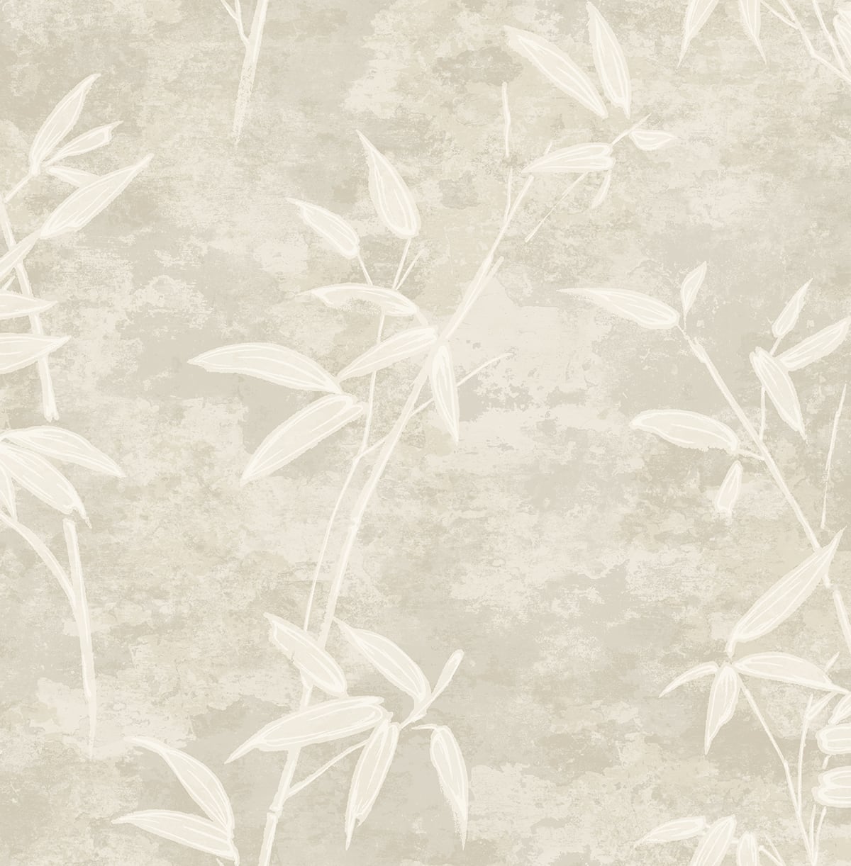 Seabrook Designs Japandi Style Honshu Bamboo Botanical Rustic Beige Matte Sidewall - JP10907