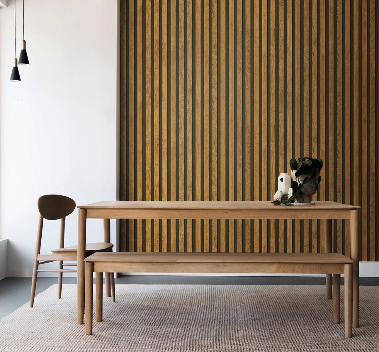 Seabrook Designs Japandi Style Jun Wood Rustic Tan Matte  - JP11103