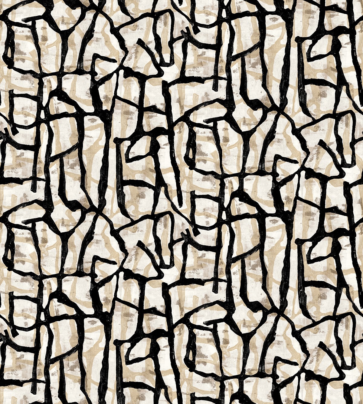 Seabrook Designs  Jouji Mural Abstract Rustic Ebony & S,   - JP11500M