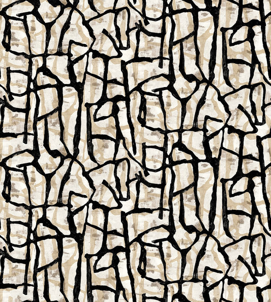 Seabrook Designs  Jouji Mural Abstract Rustic Ebony & S,   - JP11500M
