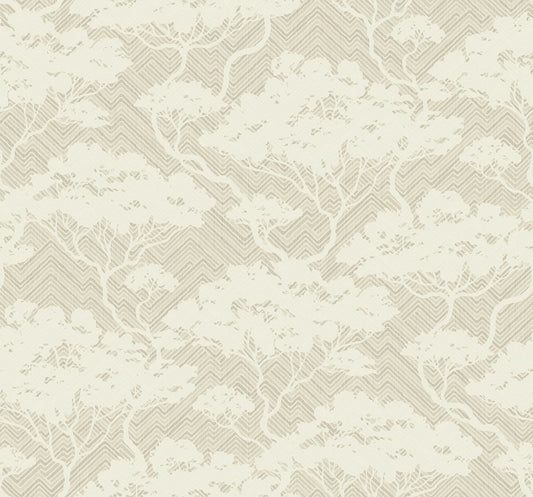 Seabrook Designs Japandi Style Nara Stringcloth Botanical Rustic Beige Matte Sidewall - JP11706