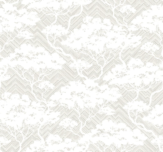 Seabrook Designs Japandi Style Nara Stringcloth Botanical Rustic Grey Matte Sidewall - JP11708