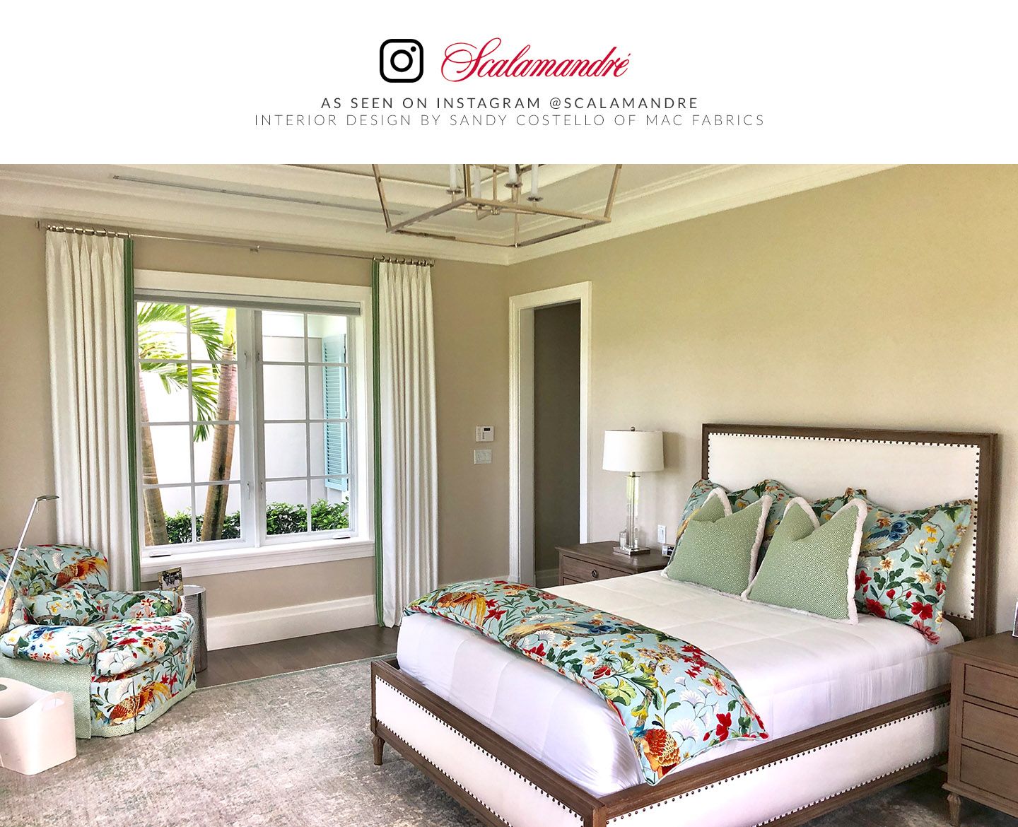 SCALAMANDRE  BOTANY BAY FABRIC SKY MULTI   - JP 00011340 NEW SKU # JP13400001