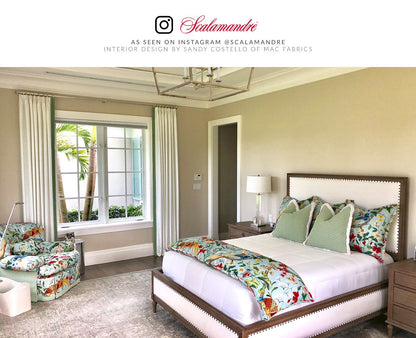 SCALAMANDRE  BOTANY BAY FABRIC SKY MULTI   - JP 00011340 NEW SKU # JP13400001