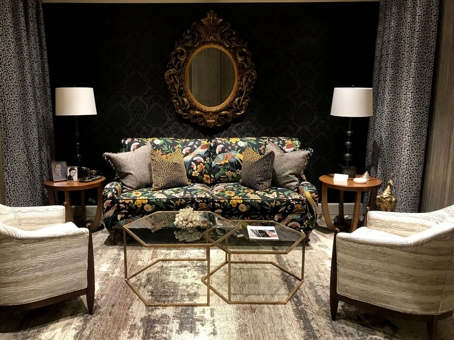 SCALAMANDRE  BOTANY BAY FABRIC BLACK RUBY   - JP 00021340 NEW SKU # JP13400002