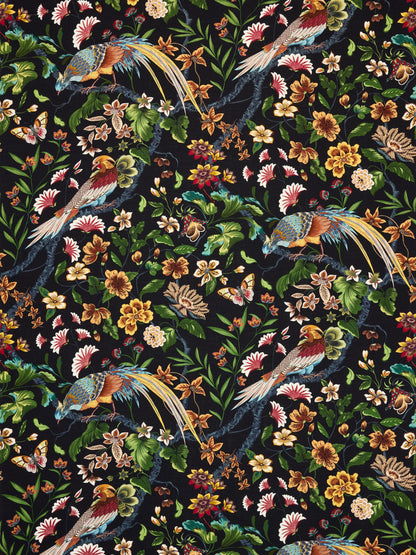 SCALAMANDRE  BOTANY BAY FABRIC BLACK RUBY   - JP 00021340 NEW SKU # JP13400002