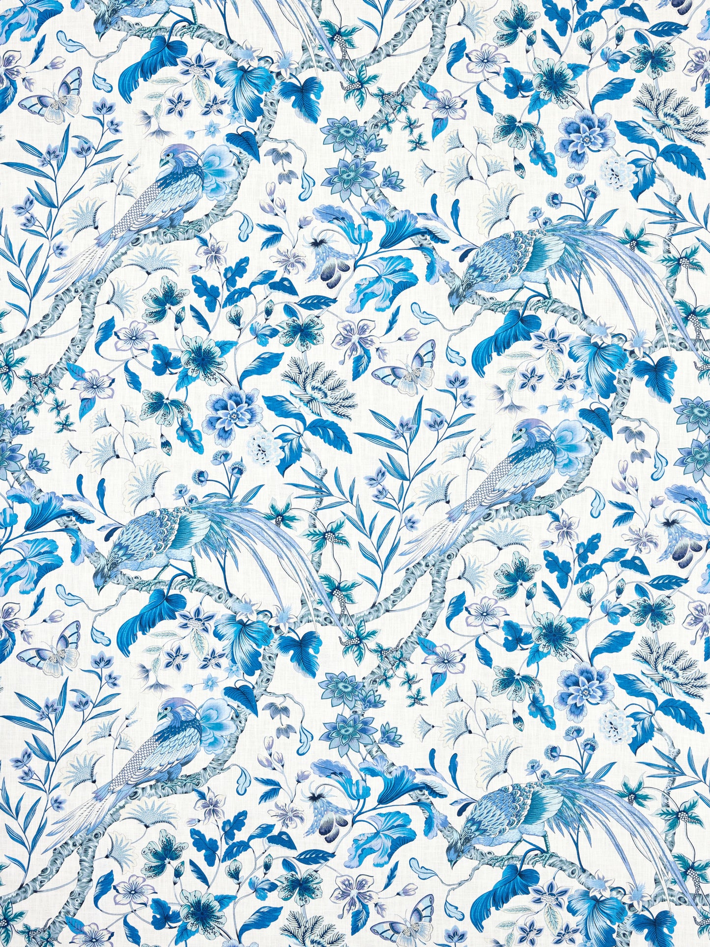 SCALAMANDRE  BOTANY BAY FABRIC PORCELAIN   - JP 00031340 NEW SKU # JP13400003