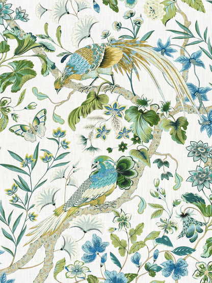 SCALAMANDRE  BOTANY BAY FABRIC FOREST   - JP 00041340 NEW SKU # JP13400004