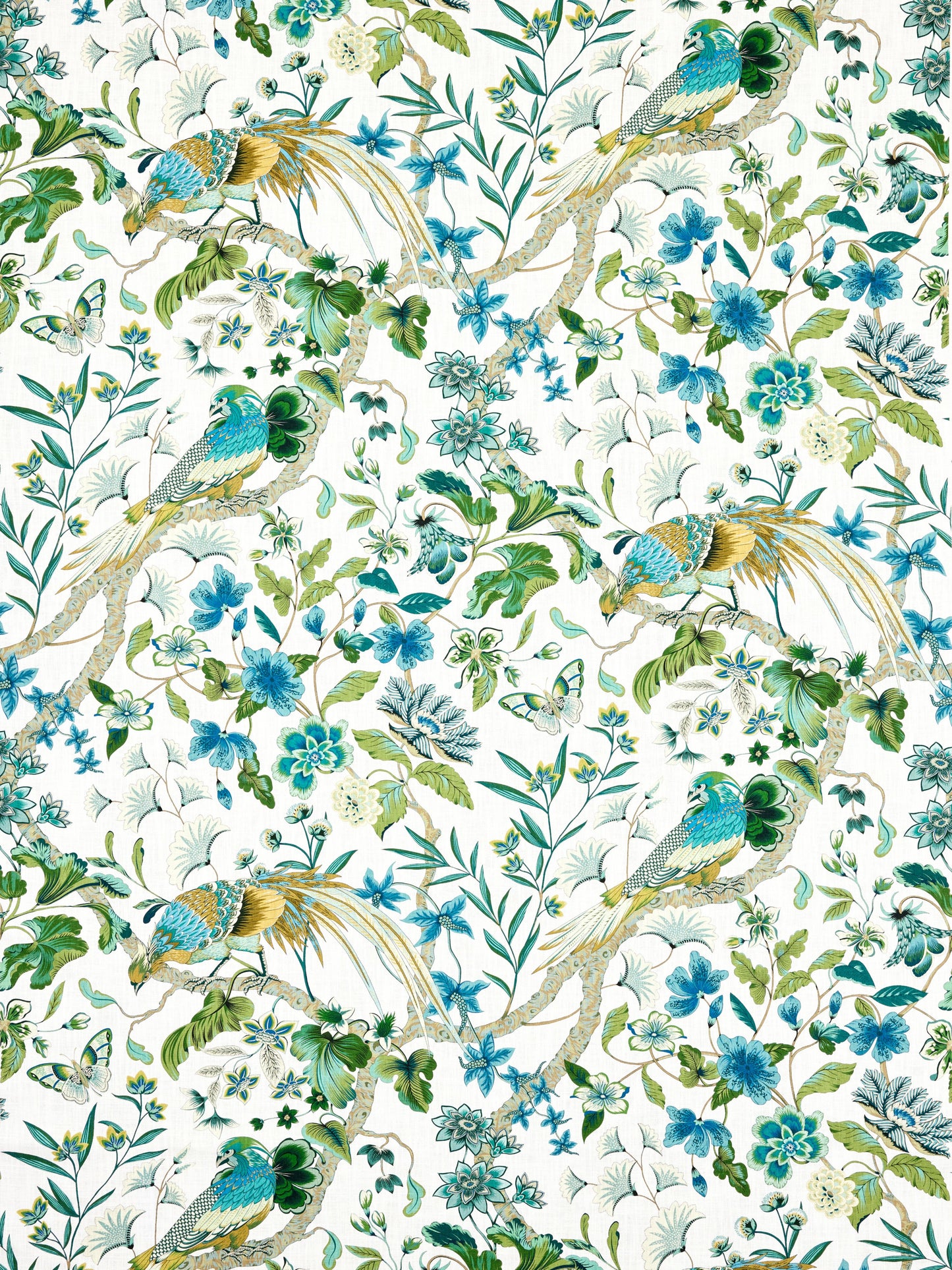 SCALAMANDRE  BOTANY BAY FABRIC FOREST   - JP 00041340 NEW SKU # JP13400004