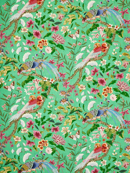 SCALAMANDRE  BOTANY BAY FABRIC JADE   - JP 00061340 NEW SKU # JP13400006