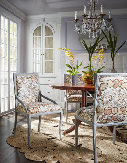 Peacock Rose fabric swatch.