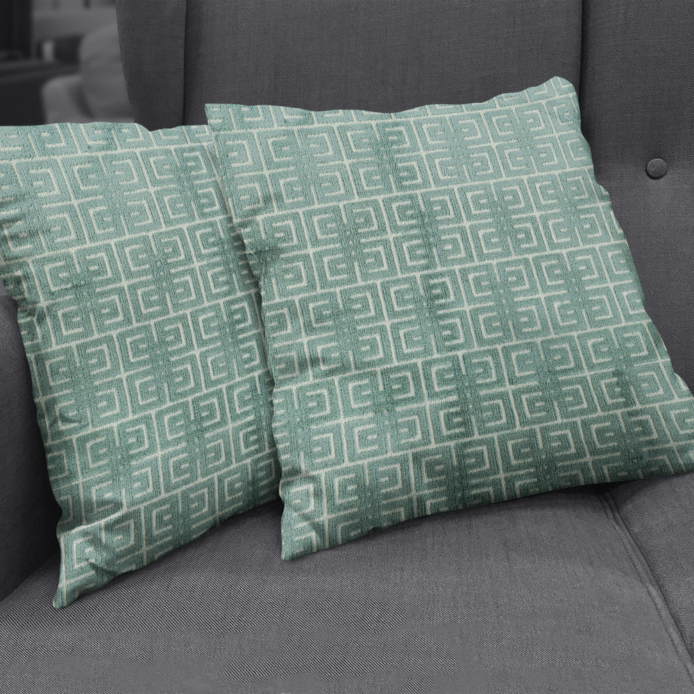 NICHOLASJOHN INC NJ-ROBERTS Aqua Velvet,Geometric   Fabric - NJ25-1852