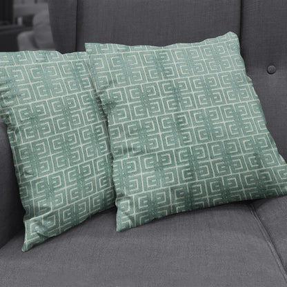 NICHOLASJOHN INC NJ-ROBERTS Aqua Velvet,Geometric   Fabric - NJ25-1852