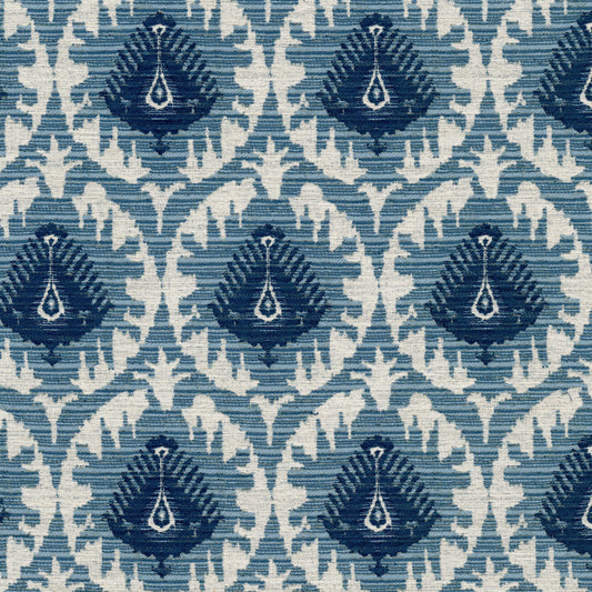 STOUT TEXTILES  UPHOLSTERY,WOVENS TRANSITIONAL,, IKAT INDIGO,INK   - JUTL-5