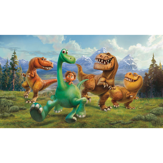 York Wallcoverings RoomMates The Good Dinosaur XL Chair Rail Wall Mural Whimsical Licensed Multicolor  Wallpaper - JL1372M