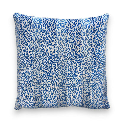 20" Blue 100% Cotton Jacquard Velvet Pillow Cover in Scalamandré Corbet / SC 26423 0002 Fabric