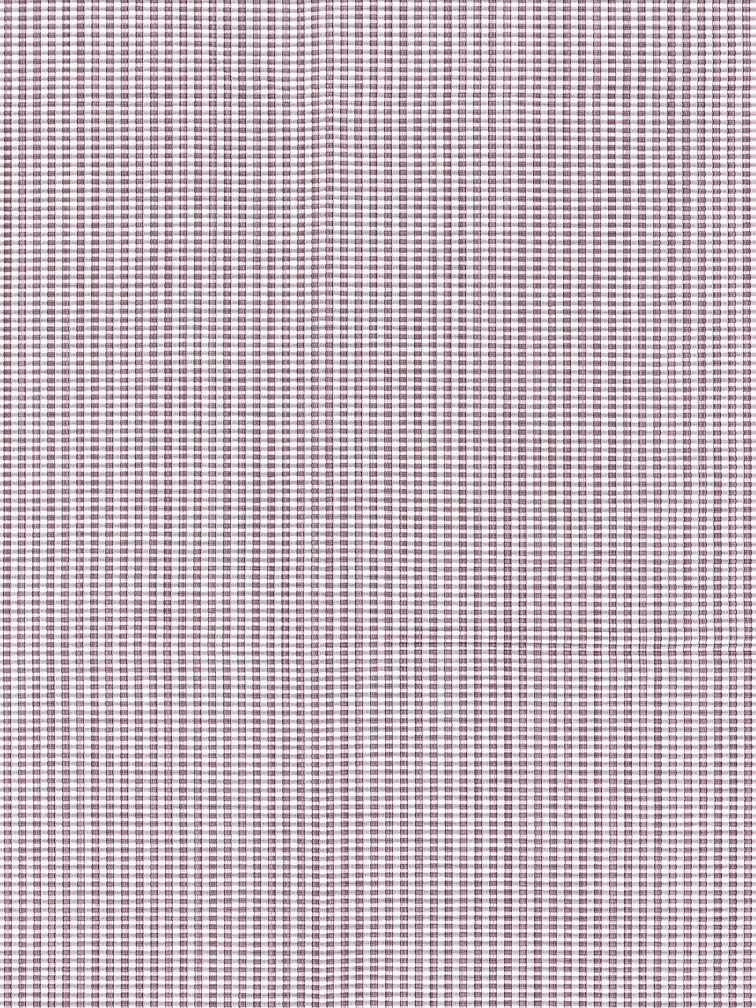 Purple and white micro-check plaid fabric, fine woven textile suitable for shirts.