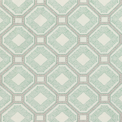 KRAVET BASICS EMBROIDERY  WHITE,GREEN,TAUPE   - KALKUDAH.316.0