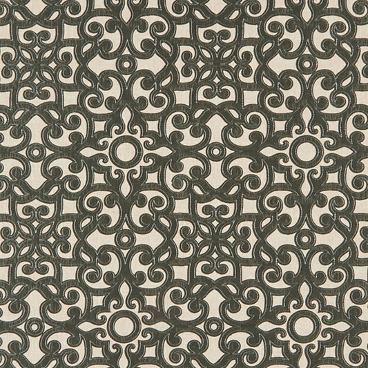JF Fabrics KANDURI 77 Fabric Traditional,Transitional,Contemporary,Floral,Scroll Green  Embroidery - 7628977 J8201