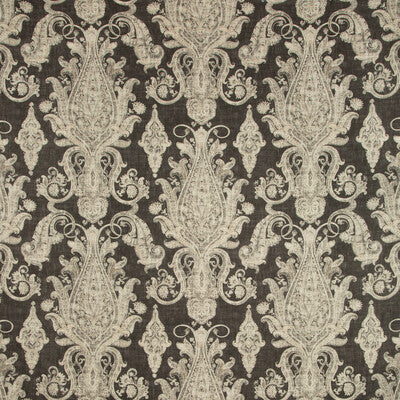 KRAVET BASICS PRINT PAISLEY CHARCOAL,IVORY,BEIGE   - KAPOLEI.21.0