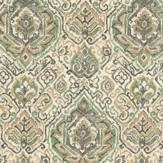 STOUT TEXTILES  MULTIPURPOSE,PRINT TRADITIONAL, MEDALLION SEAFOAM,SEAMIST   - KARA-1