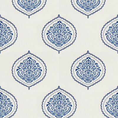 KRAVET DESIGN PRINT MEDALLION / SUZANI / PERSIAN INDIGO,IVORY,DARK BLUE   - KASARA.50.0