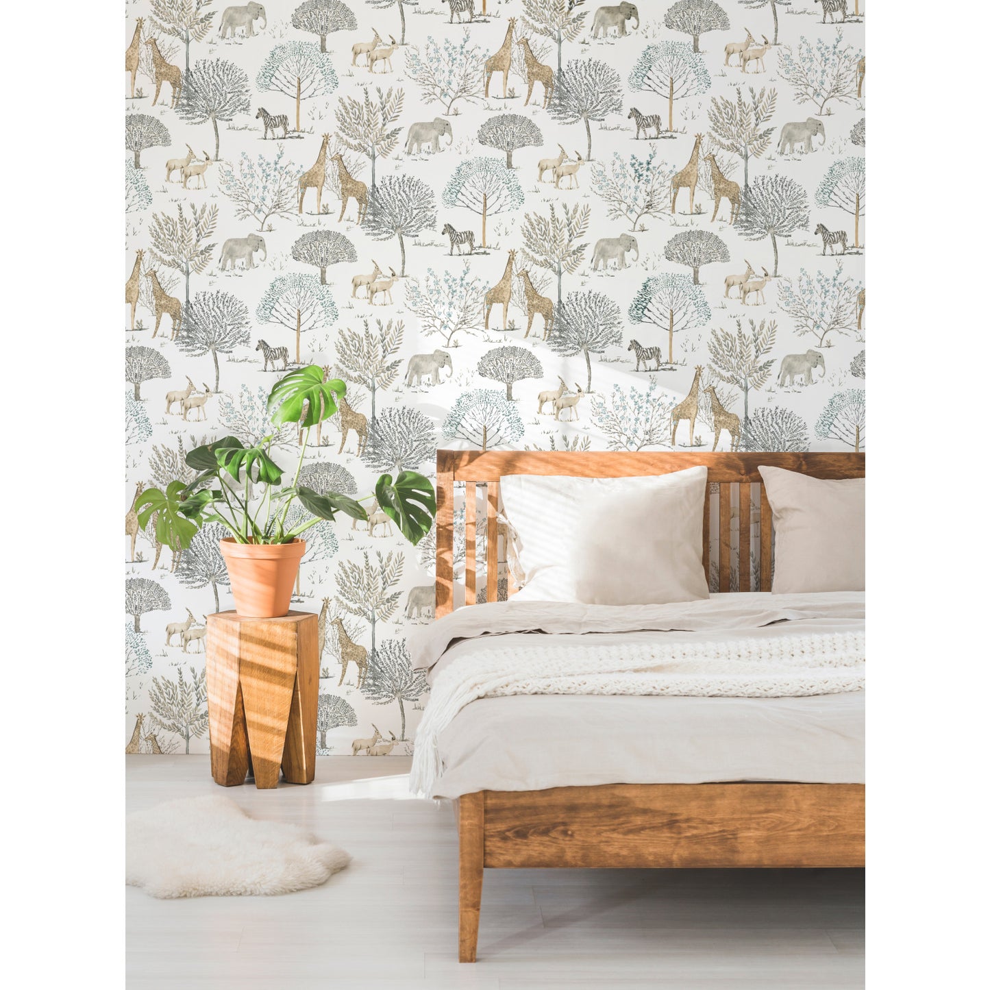 York Wallcoverings 24 Karat On the Savanna Neutral Wallpaper  Animals Neutrals   - KI0541