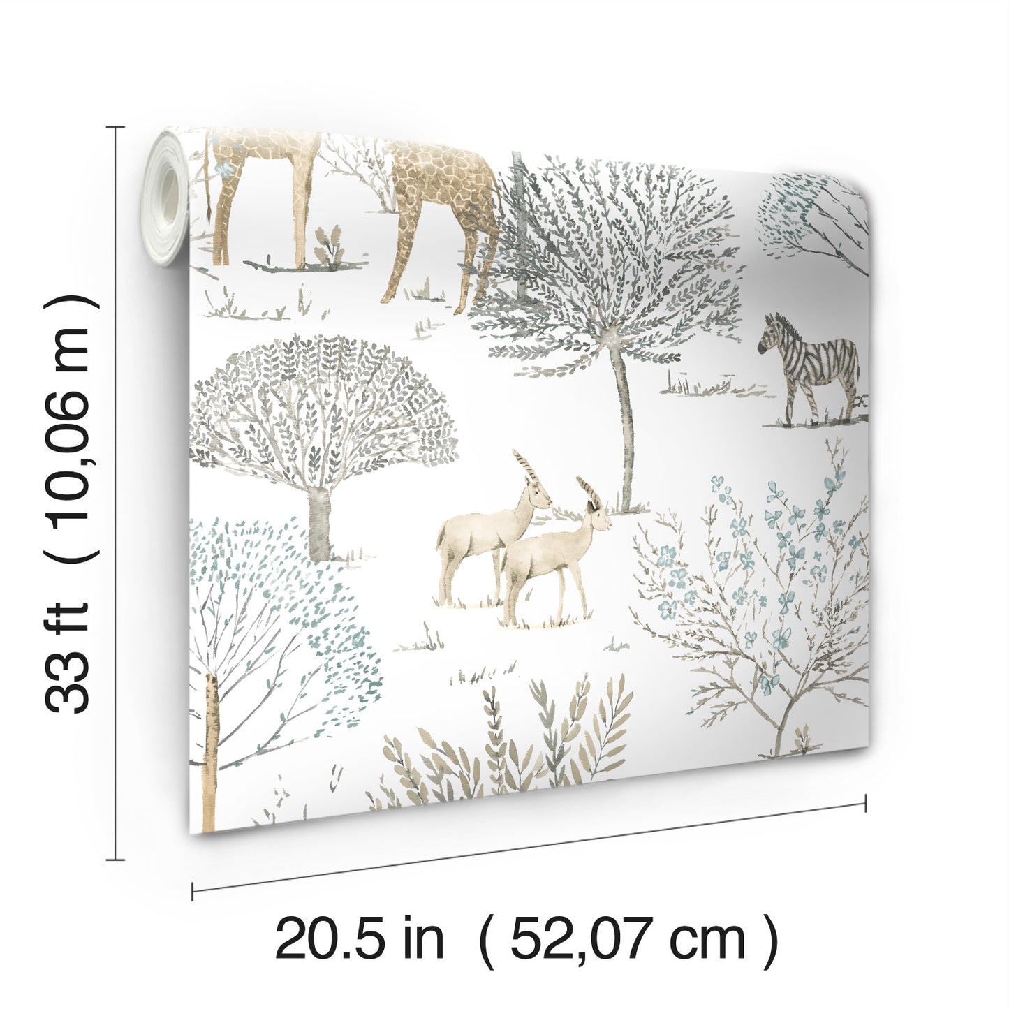 York Wallcoverings 24 Karat On the Savanna Neutral Wallpaper  Animals Neutrals   - KI0541