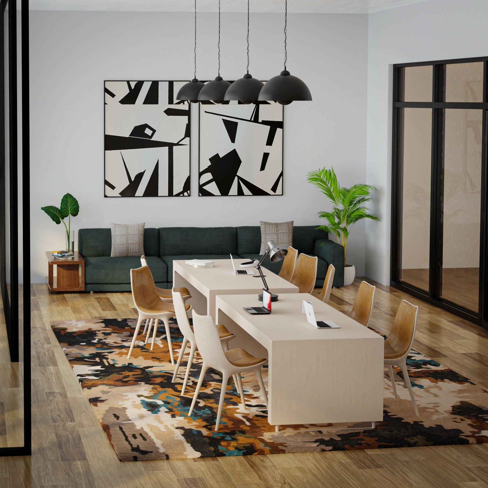 5' x 8' rug.