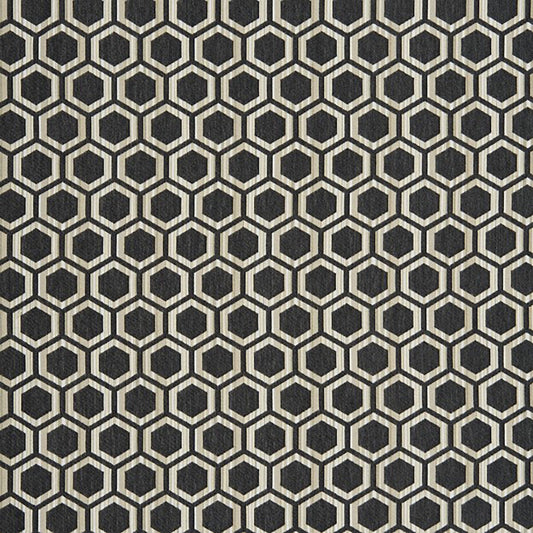 JF Fabrics Crypton KINGSTON 97 Fabric Contemporary,Geometric Black  Jacquard,Texture - 5739897 J6861